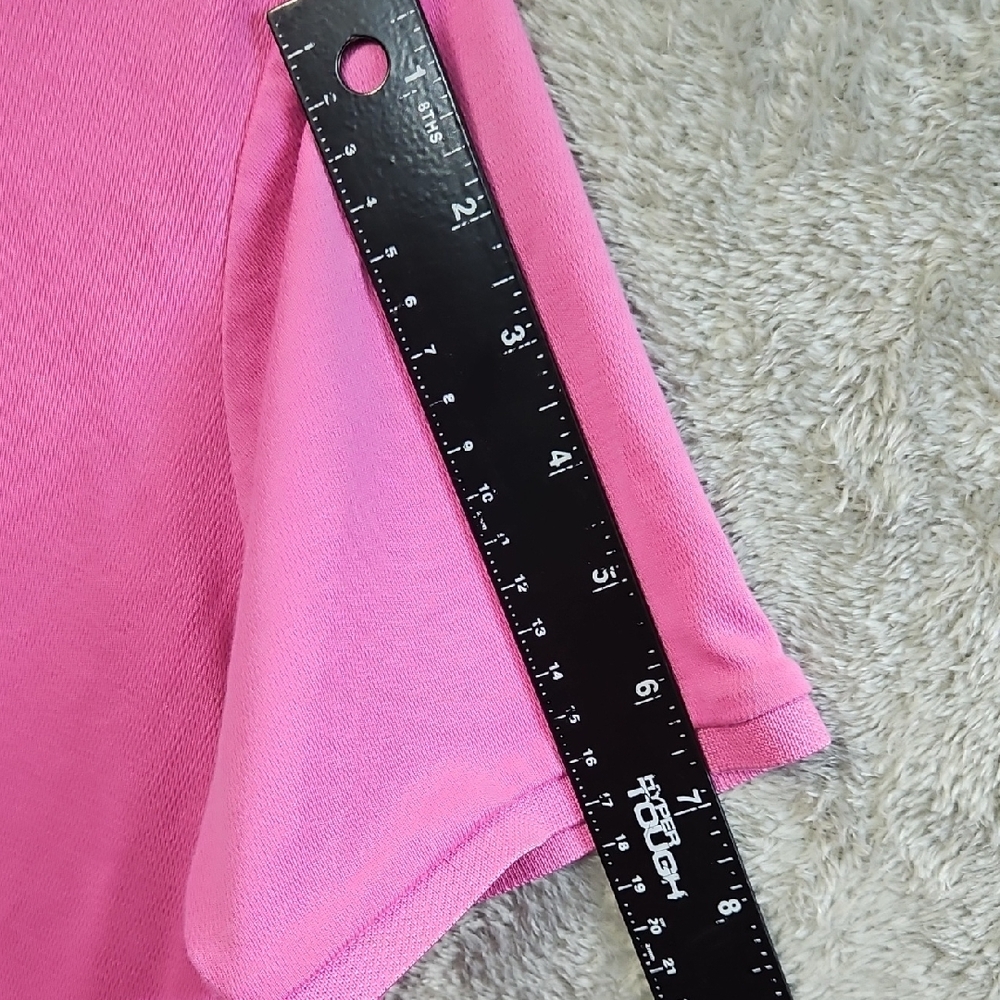 Lady Hogan Pink Polo Shirt Hydro Dri Sz XL active Wear Made In Peru - Picture 6 of 8